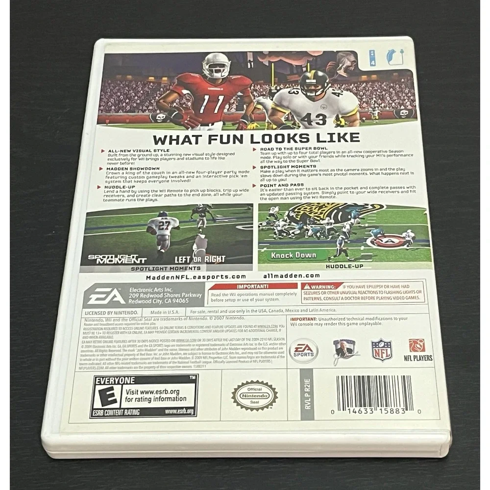 Madden NFL‎ 10 (Nintendo Wii, 2009) - Game, Case, And Inserts Rare Find